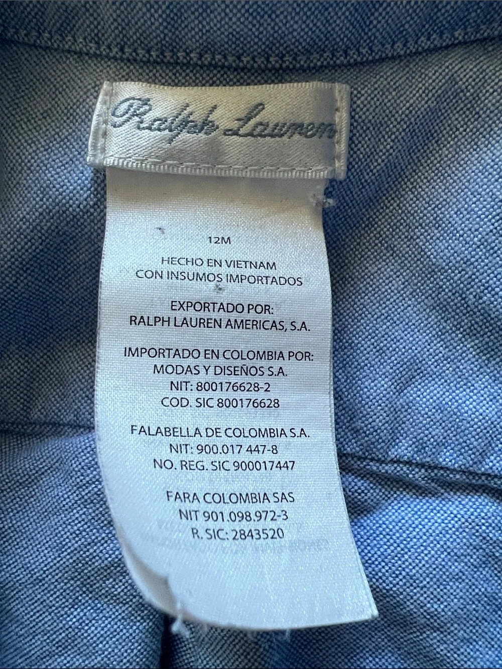 Ralph Lauren Blue Button-Down Oxford Shirt with Pony Logo